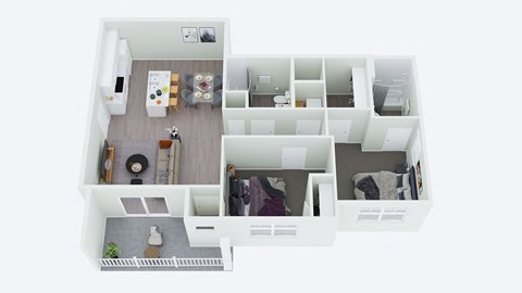 a floor plan of a 3 bedroom apartment